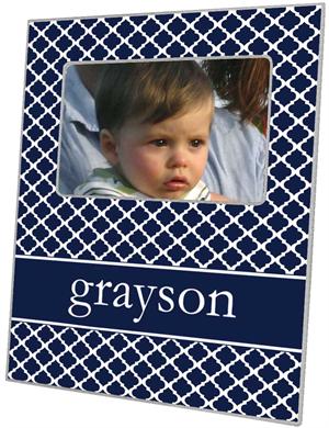 F2857 - Chelsea Navy Personalized Picture Frame