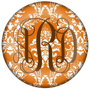 PW2532 - Orange Damask Paperweight